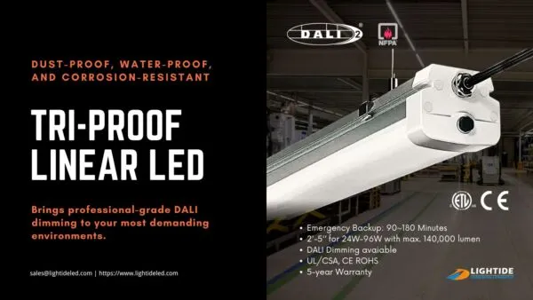 Lightide DALI Dimming tri-proof Linear LED High Bay Light Fixture
