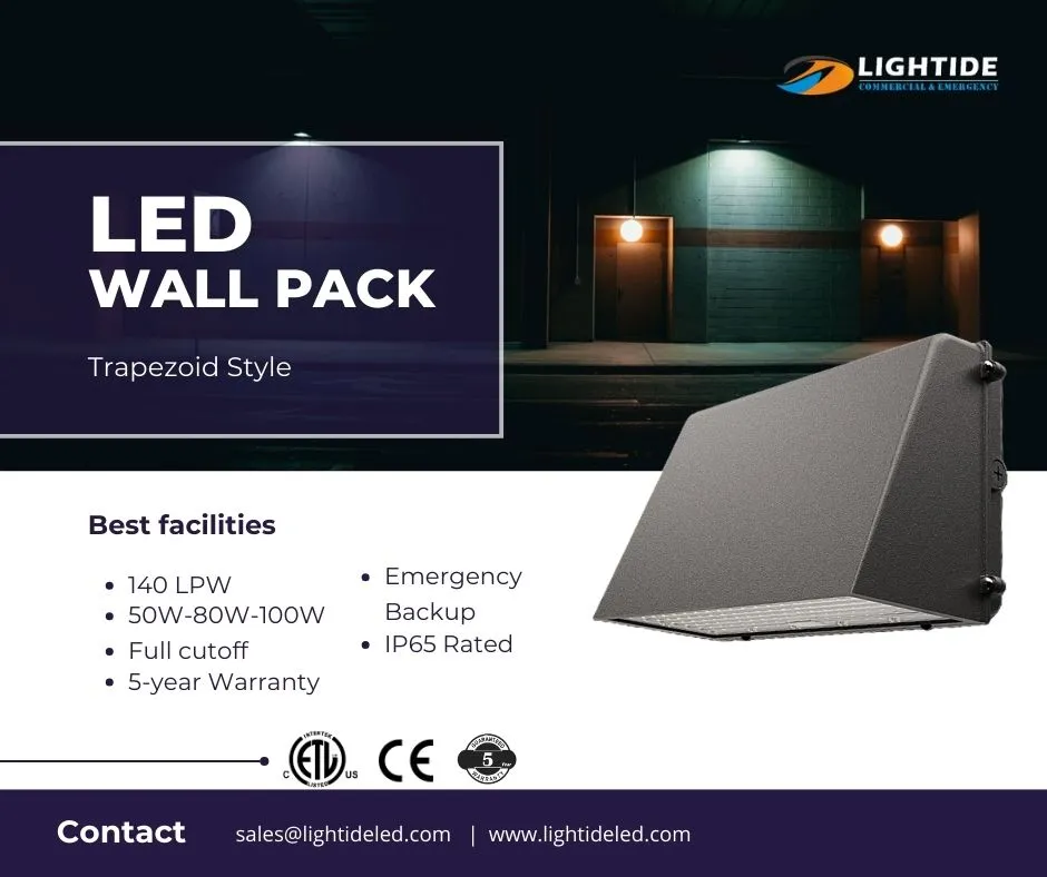 Lightide ETL & CE- trapezoid led wall pack lights WPCS series Lightide ETL & CE- trapezoid led wall pack lights WPCS series