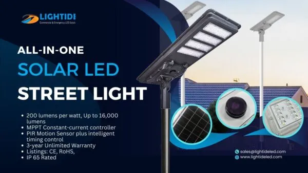 Lightide ALL-IN-ONE outdoor solar powered led street lights_roadway lighting SSTD