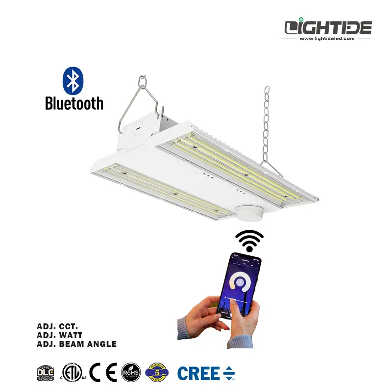Lightid-ADJ-CCT-WATT-BEAM-ANGLE-APP-Bluetooth-control-LINEAR-led-high-bay-lights