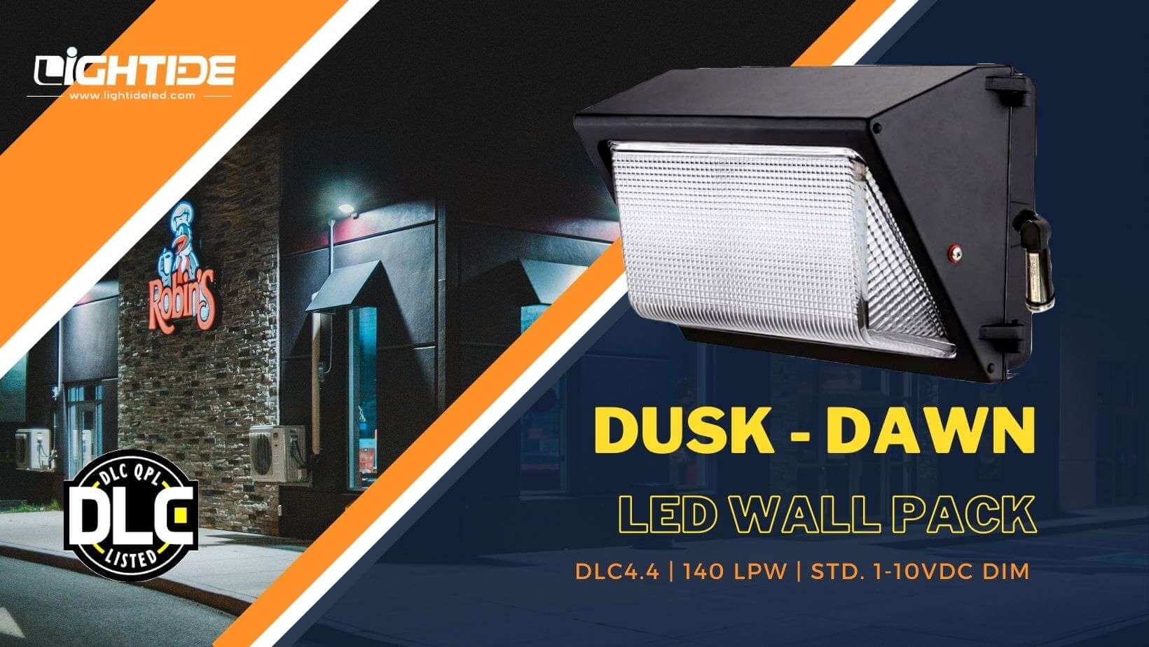 Lightide DUSK-DAWN DLC WP01 Series LED WALL PACK LIGHTS