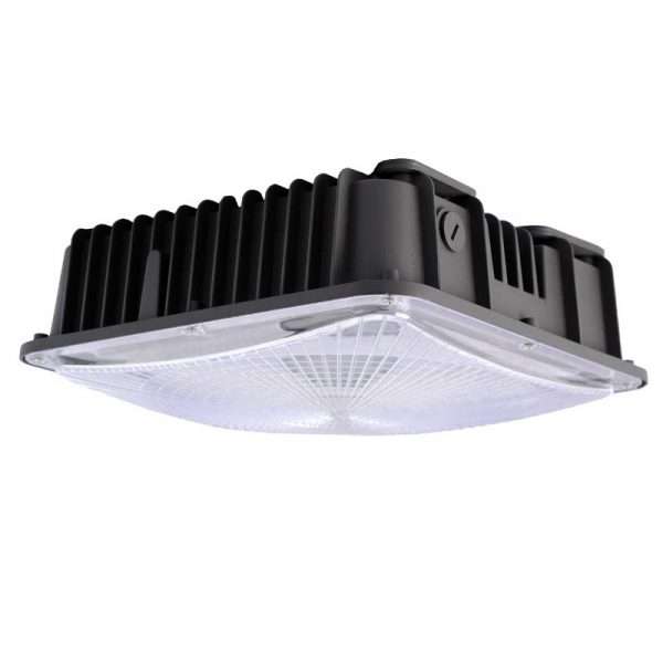 Motion sensor-garage lights LED-Canopy-Light-black-finish
