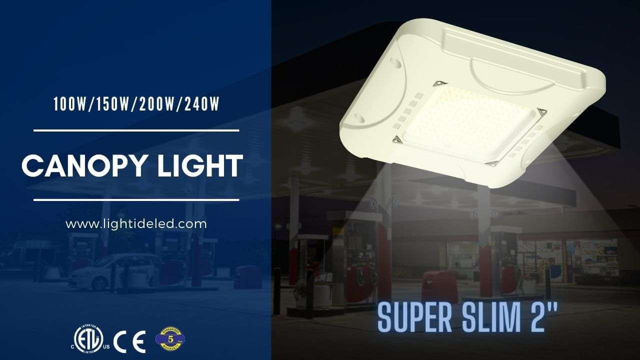 Lightide Slim LED Canopy Lights_Garage Lights 100W-240W