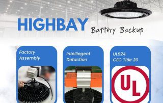 Lightide UFO LED HIGH BAY BATTERY BACKUP