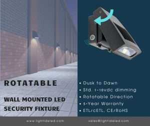 Lightide outdoor rotatable wall pack and led security lights