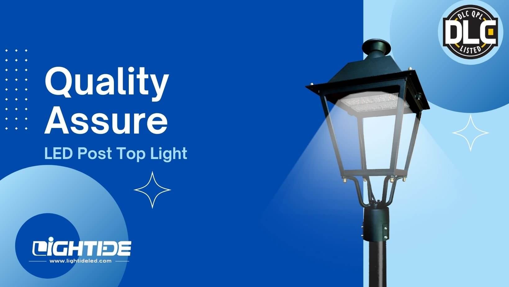 Lightide quality assure DLC QPL led Post Top Light_street light PTB50