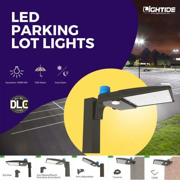 Lightide DLC QPL LED PARKING LOT LIGHTS 75-300W