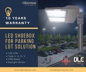 Lightide DLC QPL led parking lot lights