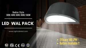 Lightide Radius LED wall pack Lights 30W-100W