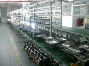 outdoor lights manufacturer production-line for led flood lights