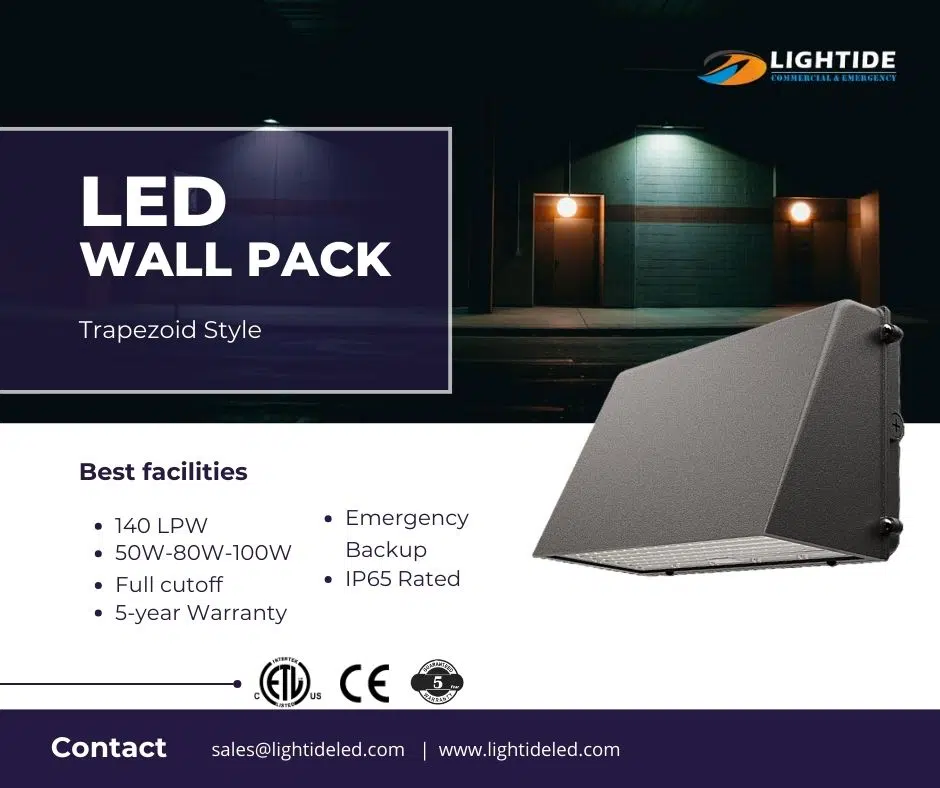 Lightide ETL & CE- trapezoid led wall pack lights WPCS series Lightide ETL & CE- trapezoid led wall pack lights WPCS series