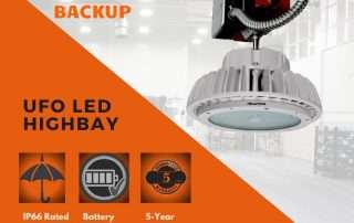 Emergency UFO LED High Bay Light Battery Backup
