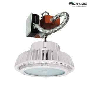 Lightide-white-UFO-emergency-backup-led-high-bay-light battery backup