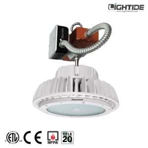 Lightide-white-UFO-emergency-battery-backup-led-high-bay-light