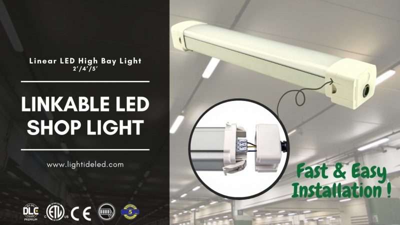 Lightide linkable led shop light_garage lights_high bay
