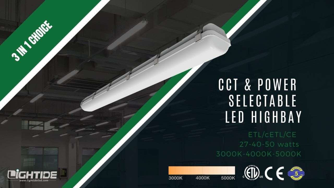 4′ Power & CCT Selectable Linear LED High Bay Light
