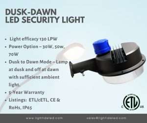 Lightide dusk-dawn led security flood lights