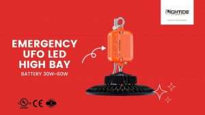 Lightide high power emergency battery led high bay lights 100W-240W