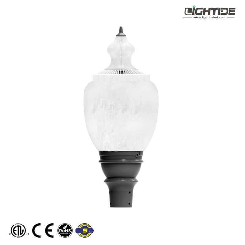 Lightide-ETL--LED-Acorn-Street-Light-Post-Top-30w-60w
