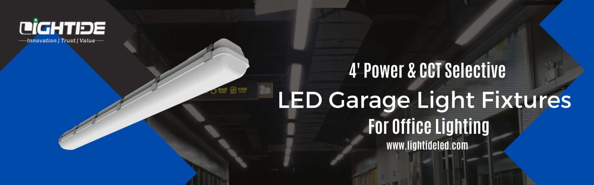 Lightide 4ft power & CCT adjustable led high bay shop light_garage light