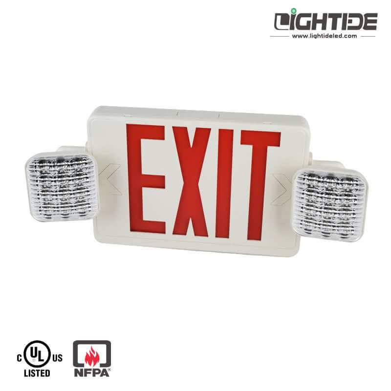 6X LED Emergency Exit Light Battery Backup & Adjustable Two Heads UL 924-Listed 