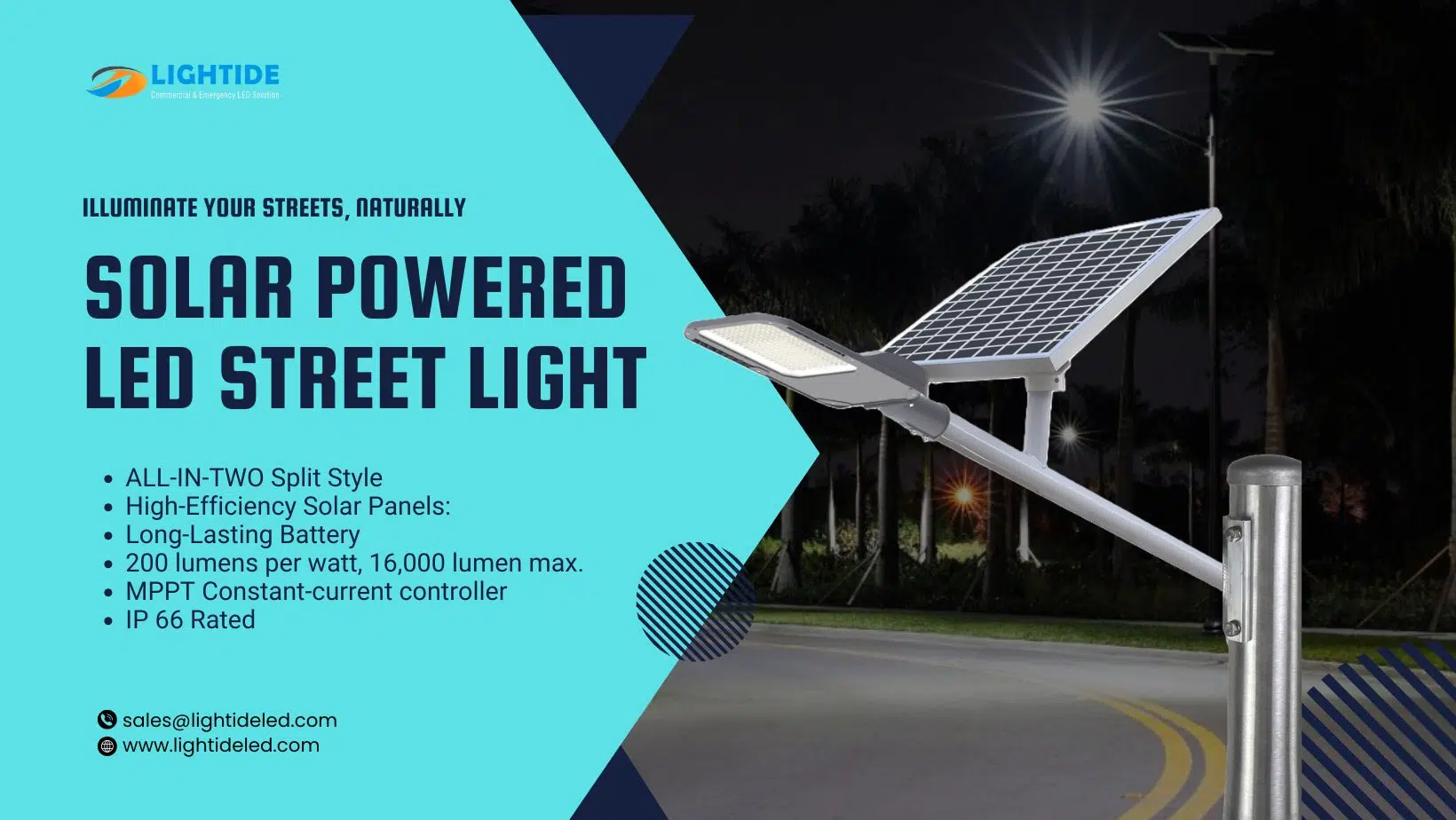 Solar LED Street Light Site China Outdoor Split Lights | SSTA