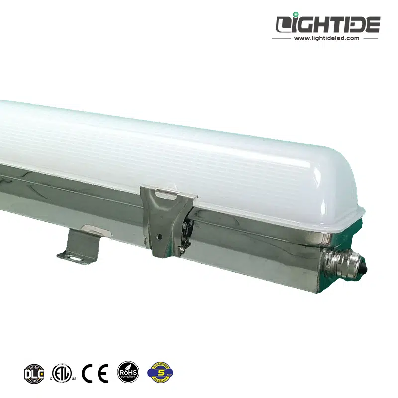 Lightide stainless steel 304-316 high bay LED vapor tight light fixtures