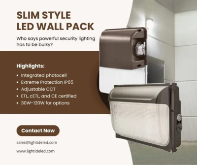 Lightide ADJUSTABLE CCT & slim led wall pack lights WP02 series