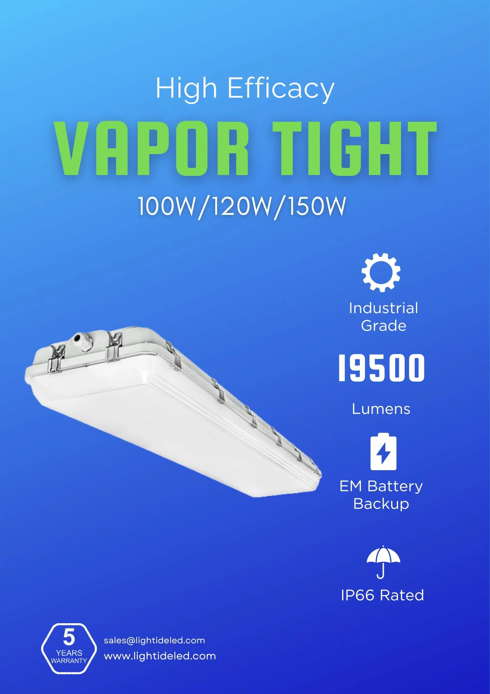 Lightide vapor proof led lights 100W-120W-150W Lightide vapor proof led lights 100W-120W-150W