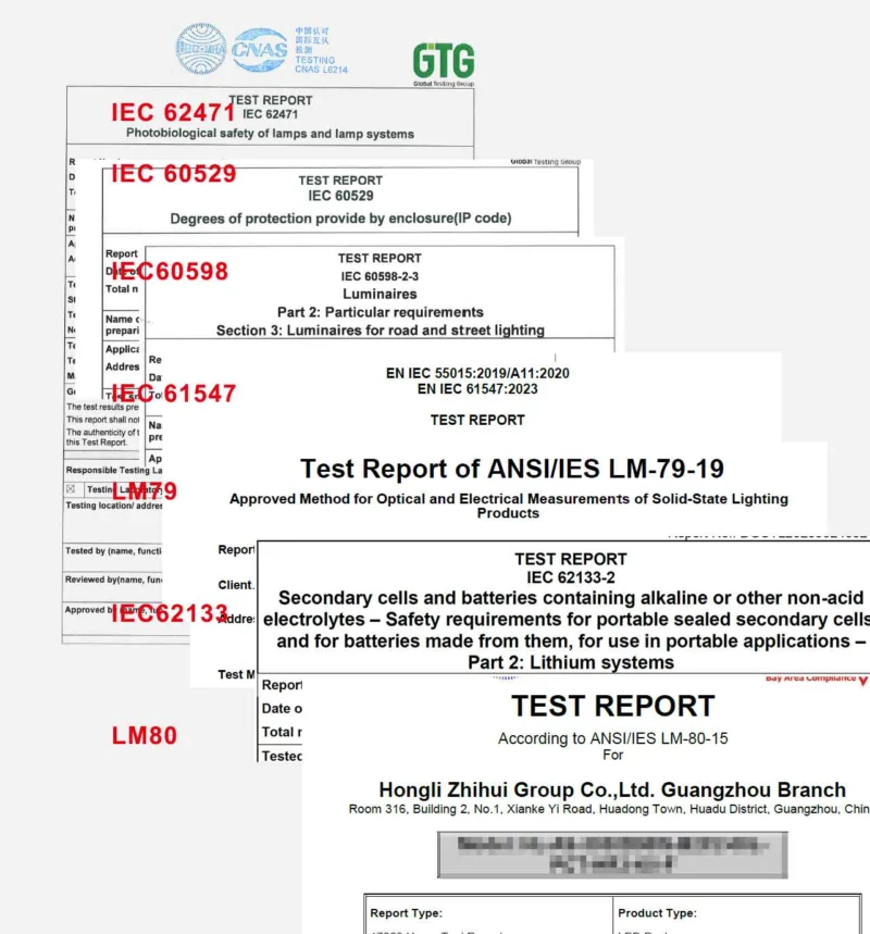 Lightide-solar-led-street-lights-TEST-REPORT-PICTURE Lightide Strict QC Inspection according to UL & IEC standard